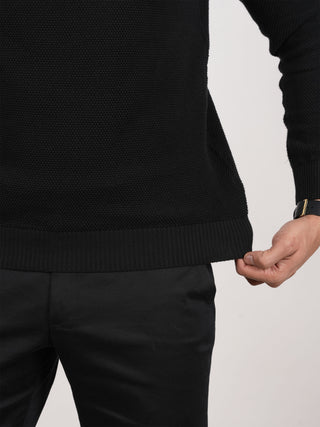 Jet Black Turtle Neck Sweater