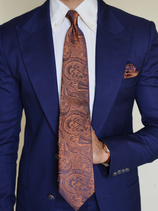 Bronze Paisley Tie & Pocket Square