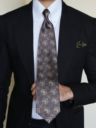 Peacock Olive Broad Tie Set