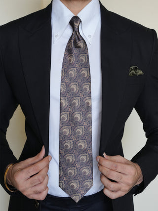 Peacock Olive Broad Tie Set