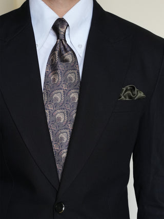 Peacock Olive Broad Tie Set