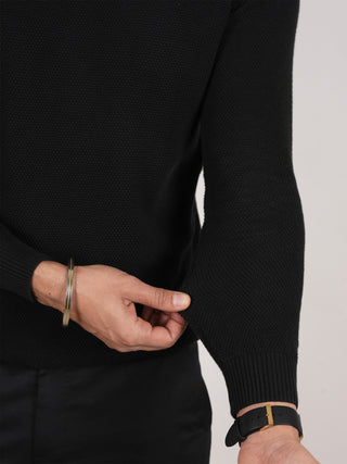 Jet Black Turtle Neck Sweater