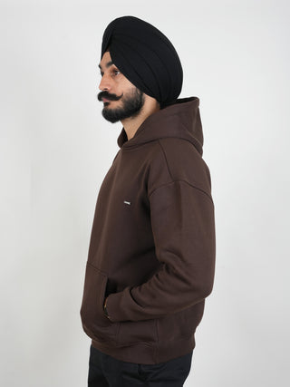 Noir Brown Oversized Hoodie