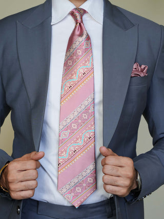 Peach Stripe Vintage Broad Tie Set