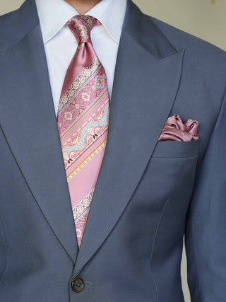 Peach Stripe Vintage Broad Tie Set