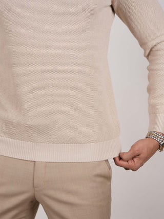 Cream Turtle Neck Sweater