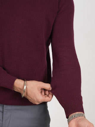 Wine Turtle Neck Sweater