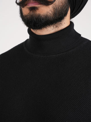 Jet Black Turtle Neck Sweater