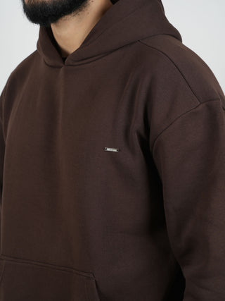 Noir Brown Oversized Hoodie