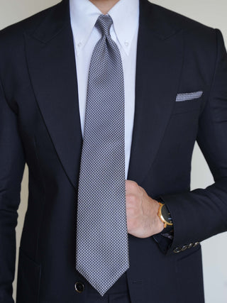 Black Houndstooth Tie & Pocket Square