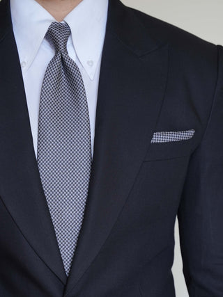 Black Houndstooth Tie & Pocket Square