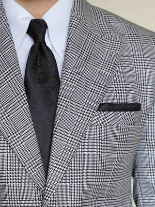 Black Self Paisley Tie & Pocket Square