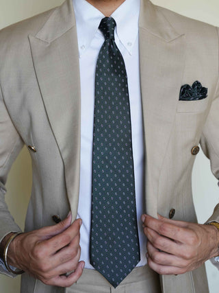 Hunter Green Dot Tie &amp; Pocket Square