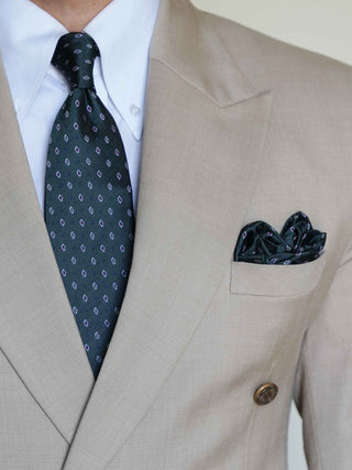 Hunter Green Dot Tie &amp; Pocket Square