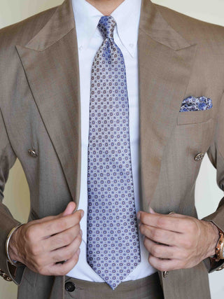 Blue Medallion Tie & Pocket Square