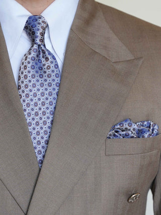 Blue Medallion Tie & Pocket Square