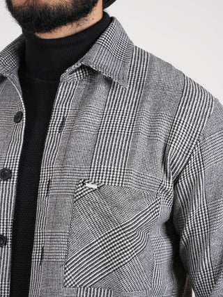 Houndstooth 6 Pockets Shacket