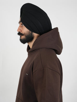 Noir Brown Oversized Hoodie