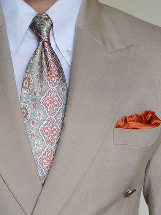 Sage Green Art Silk Tie & Pocket Square