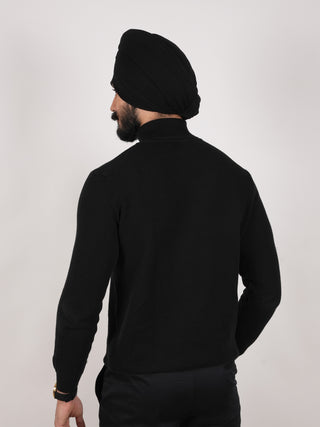 Jet Black Turtle Neck Sweater