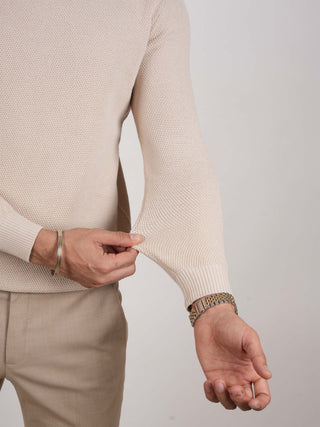 Cream Turtle Neck Sweater