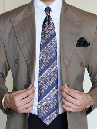 Black Brown Paisley Tie & Pocket Square