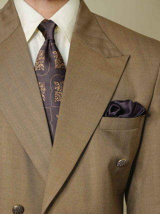 Dark Brown Vinatge Broad Tie Set