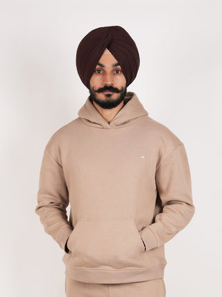 Beige Oversized Hoodie