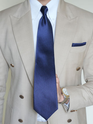 Navy Micro Dot Tie & Pocket Square