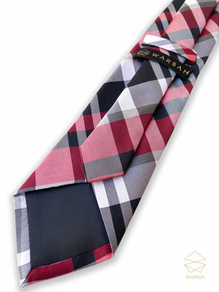 Plaid Maroon Black Set