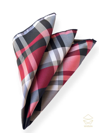 Plaid Maroon Black Set