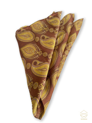 Pure Silk Caramel Paisley 4 Inches