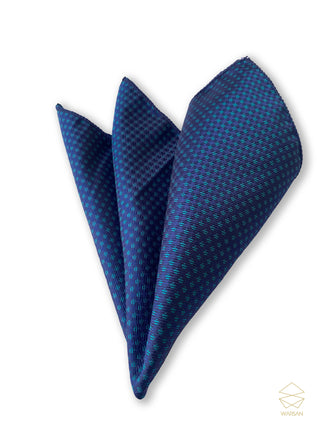 Elegant Blue Dotted Micro Silk Set