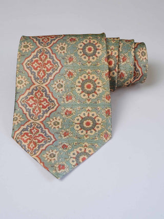 Sage Green Art Silk Tie & Pocket Square