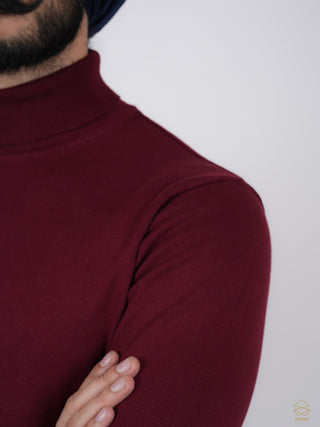 Maroon Turtle Neck Sweater