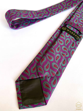 Purple Green Paisley Micro Silk Set