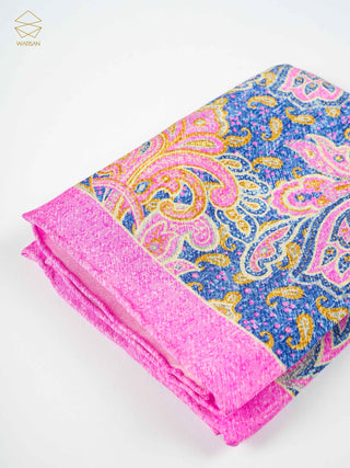 Pure Silk Pink Print Pocket Square