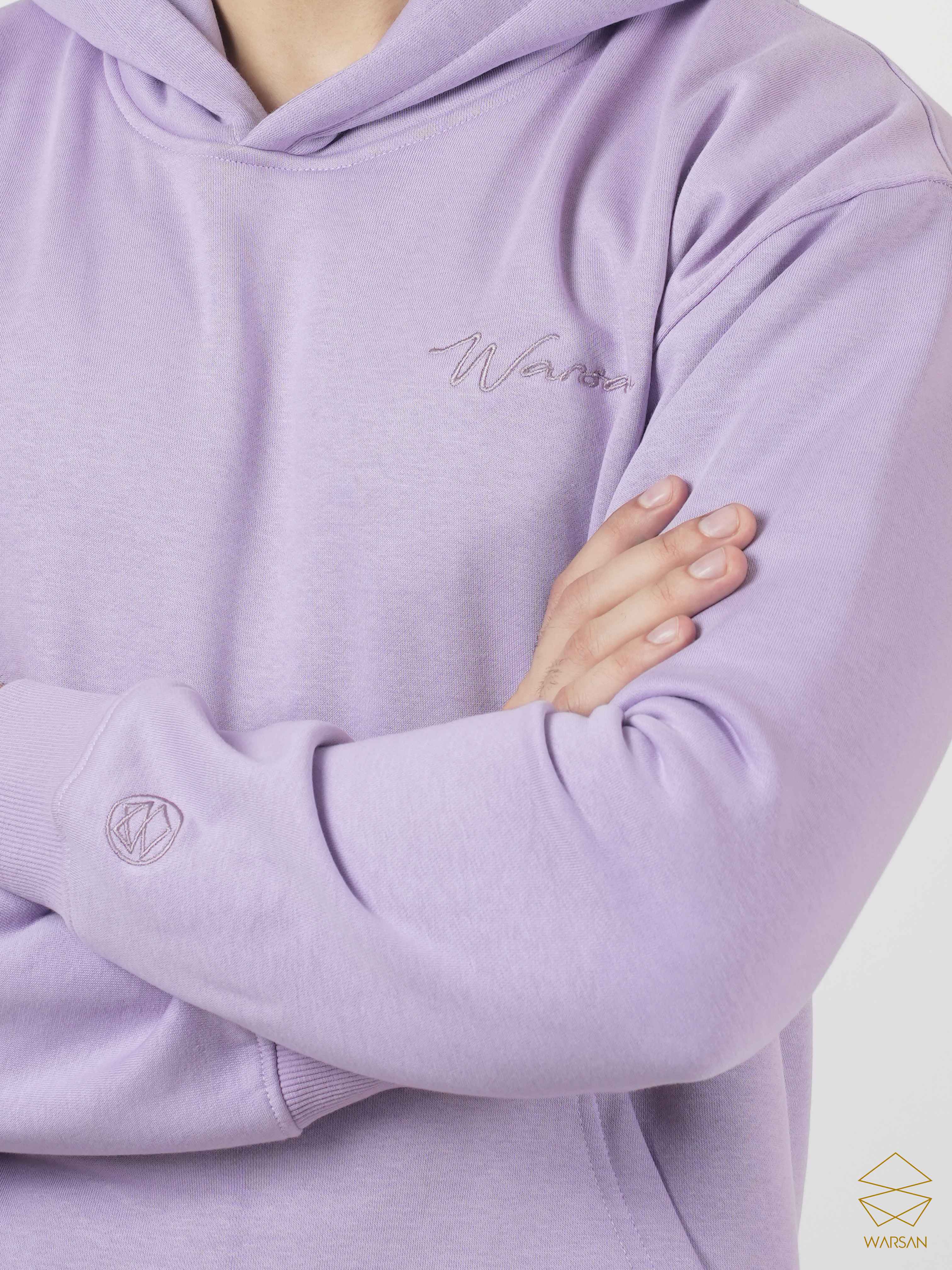 Signature Embroidered Lavender Hoodie