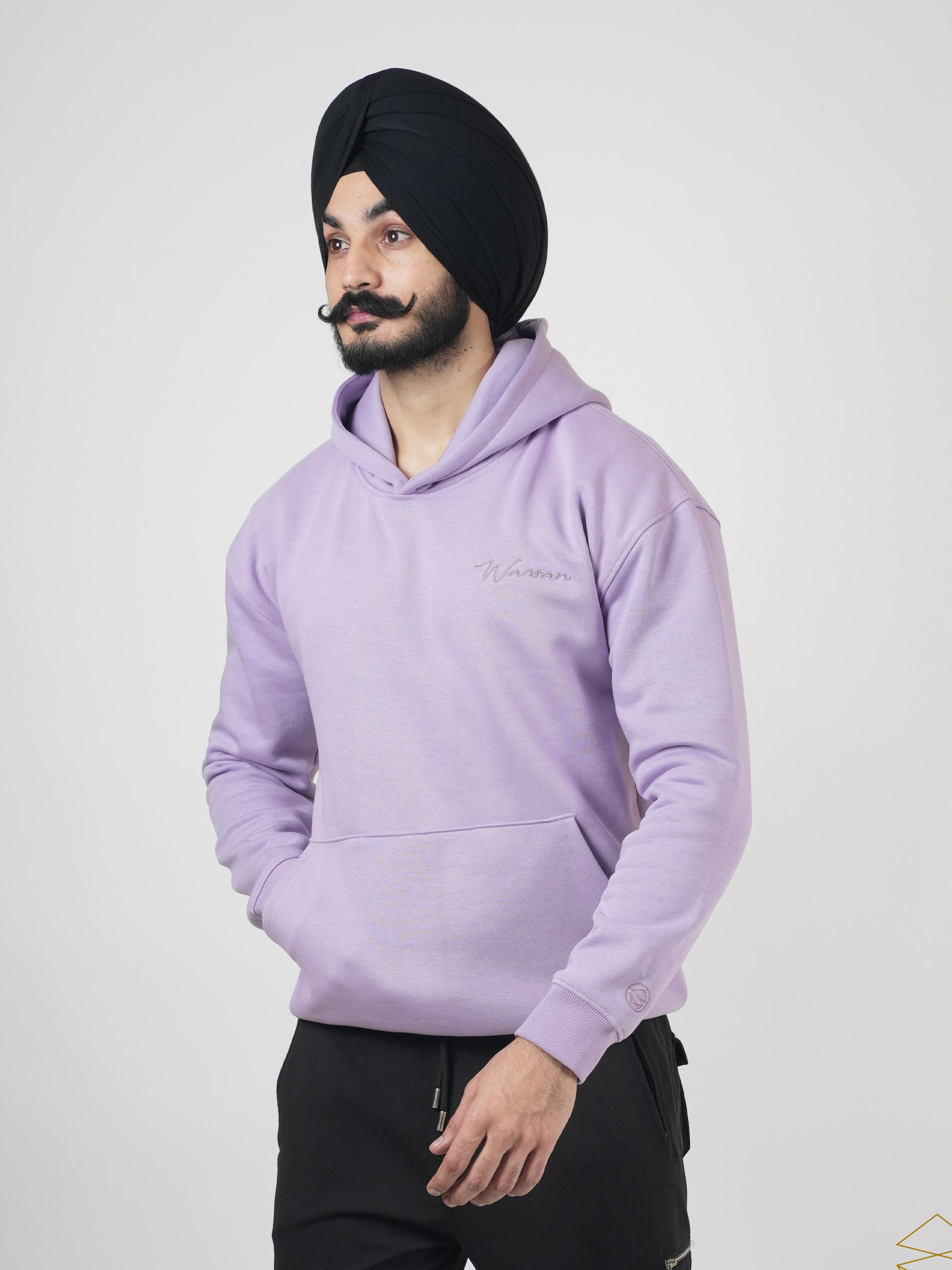 Signature Embroidered Lavender Hoodie