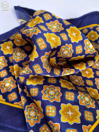 Premium Silk Golden Pocket Square